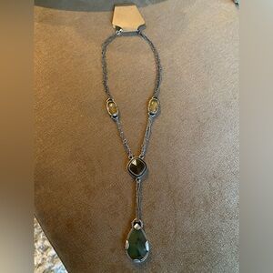 Elegant Silver and Black Women's Necklace